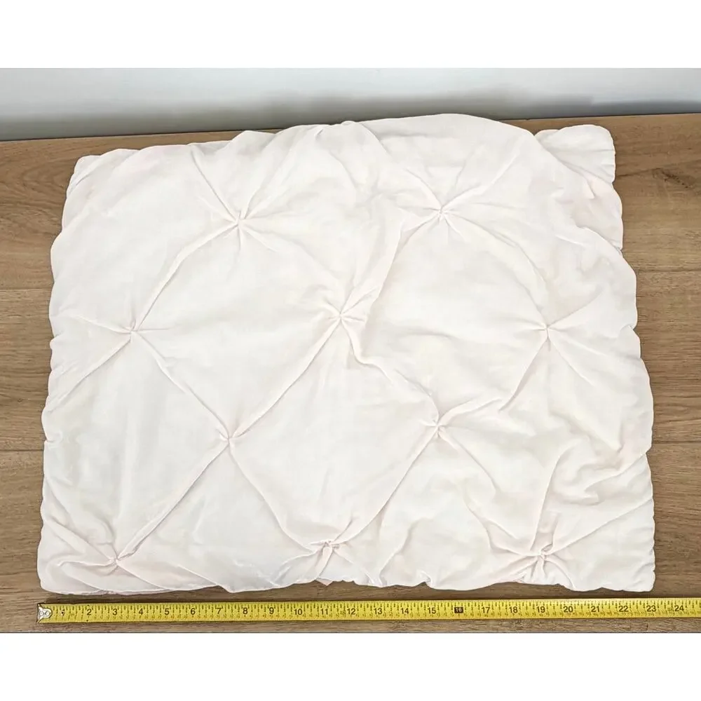 Pottery Barn Kids x Monique Lhuillier Velvet Pintuck Pillow Shams Blush Set of 2